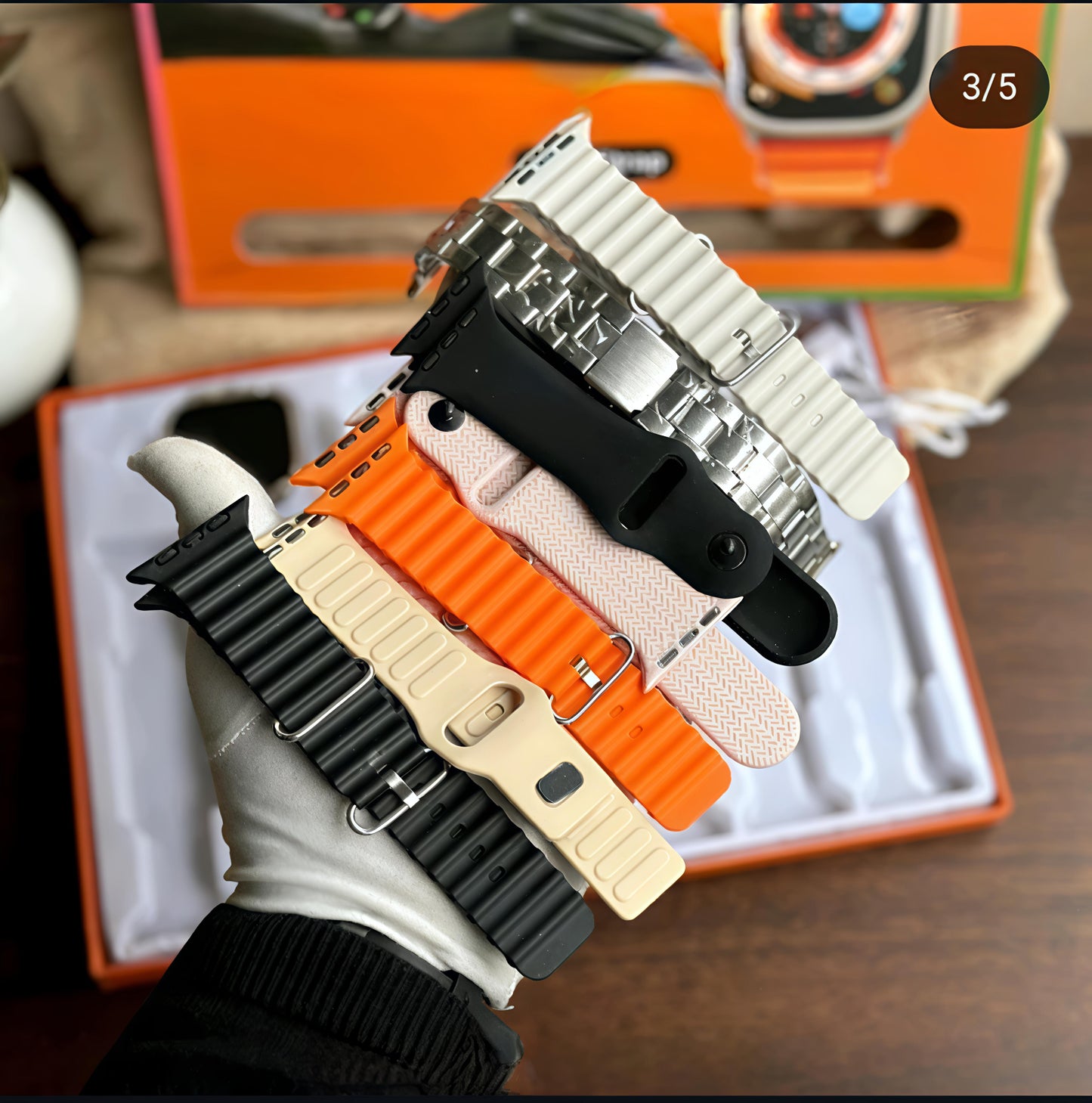 Ultra 7-in-1 Smart Watch with Interchangeable Straps, Digital Display, Multiple Band Styles